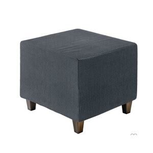 Square Jacquard Ottoman Slip Cover Medium Size